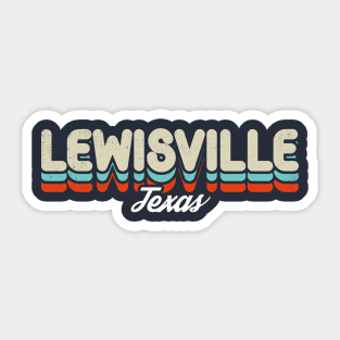 Retro Lewisville Texas Sticker